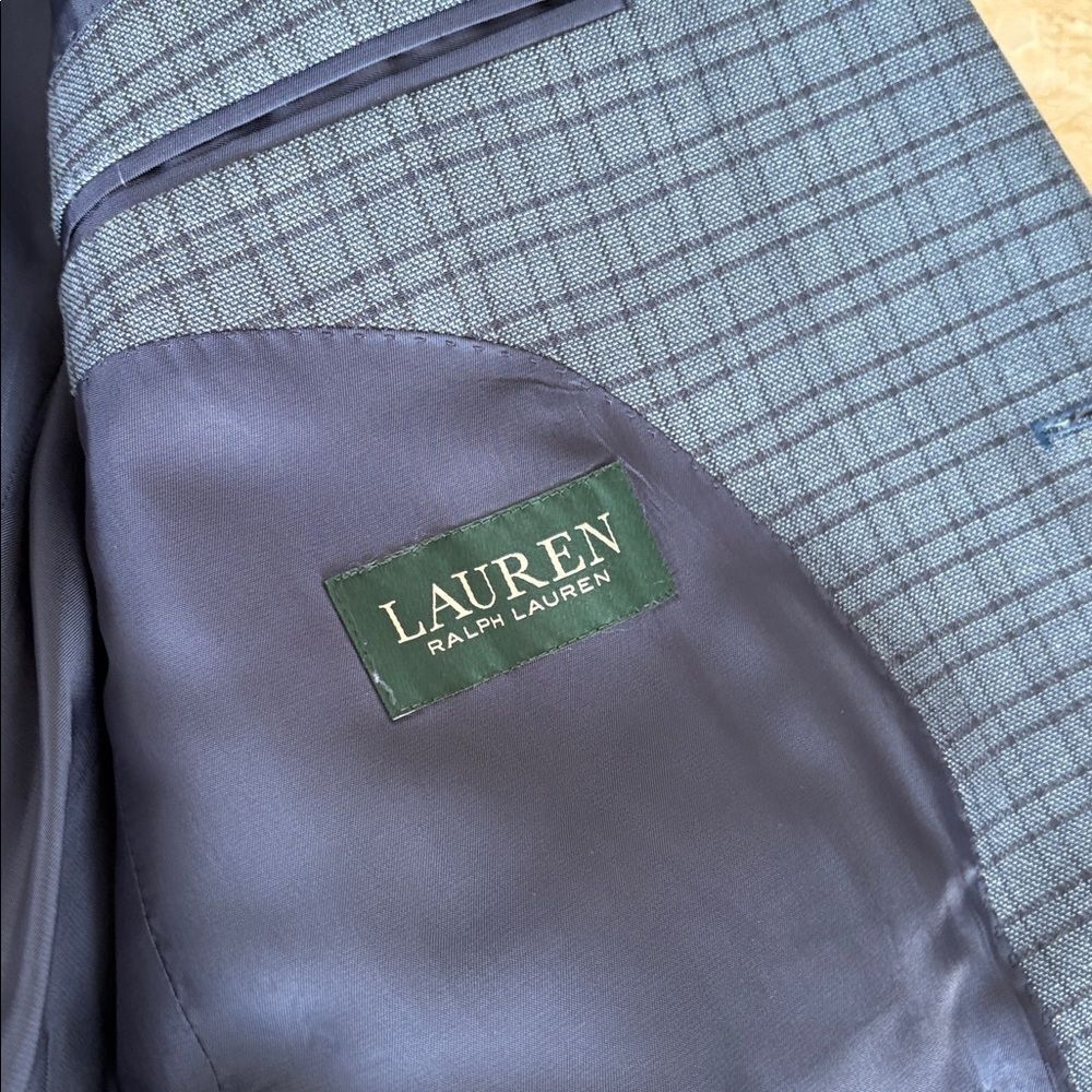 Ralph Lauren “Lauren” Classic Blue Check Blazer – Tailored Sport Coat - Picture 10 of 10